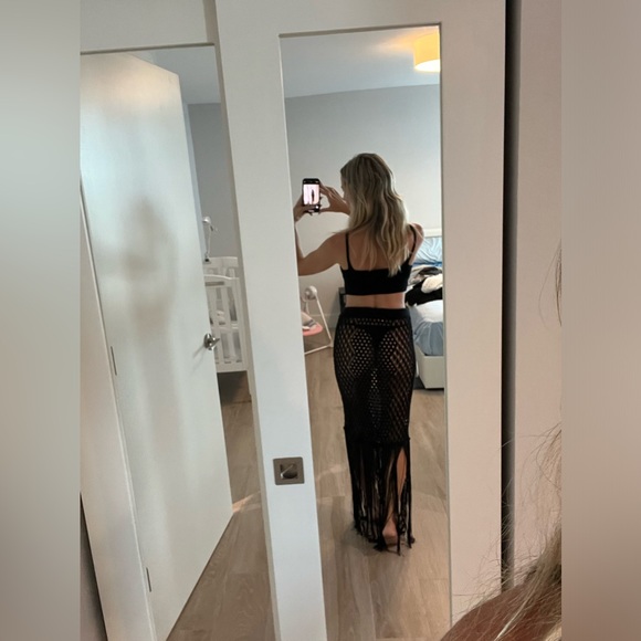 NWT KNIT BLACK SKIRT - size L - elastic fabric - brand Paradise USA - Picture 8 of 16